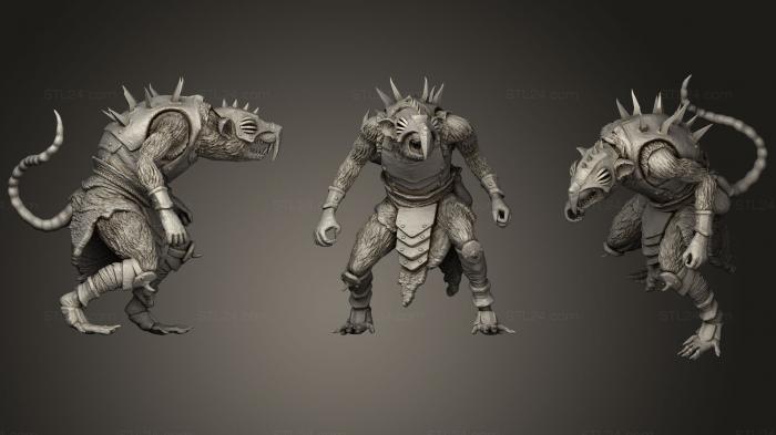 Figurines heroes, monsters and demons (Mors Clan2, STKM_0988) 3D models for cnc